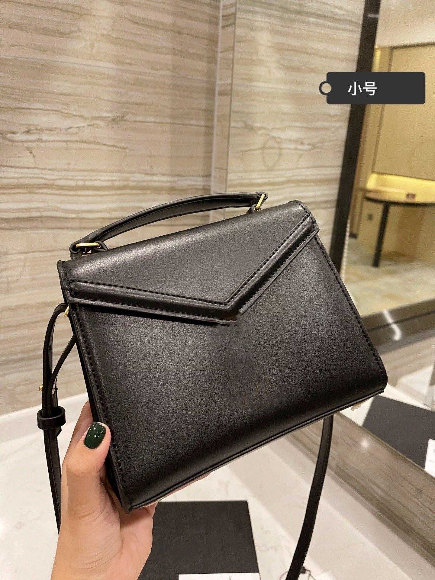 

High-quality Leather Fashion Designer Original Female Bag Cassandra Small Envelope Handbag Grained Caviar Embossed Portable Messen Yqi Ysls sj, Contact customer service for other style