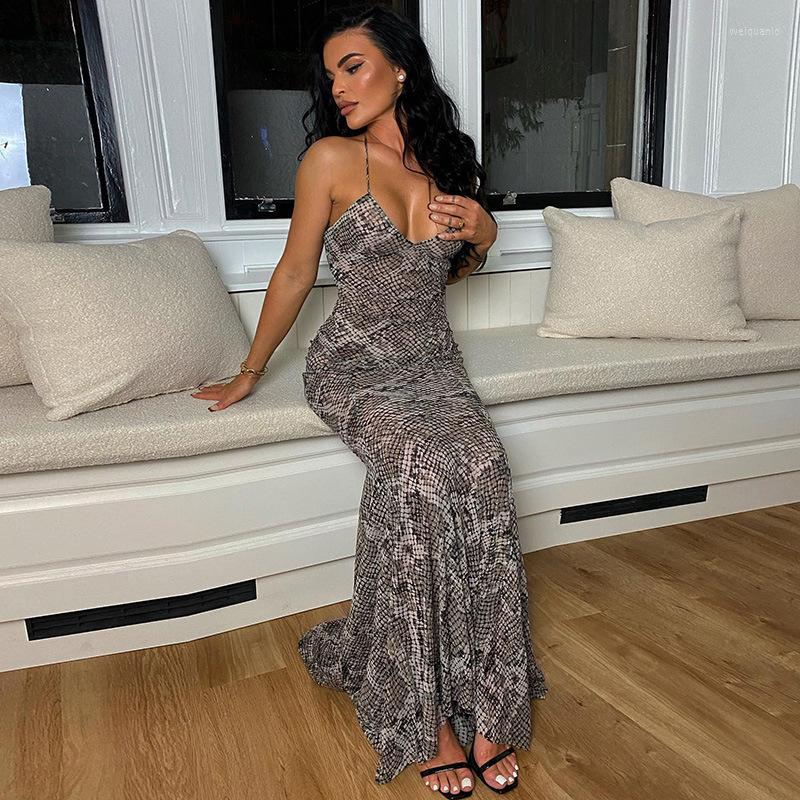 

Women' Swimwear Fashion Women Blouses 2022 Cover Up Bikini Sundress Print Summer Sexy Brought Backless Dress Female Polyester For Beach Wea, Serpentine