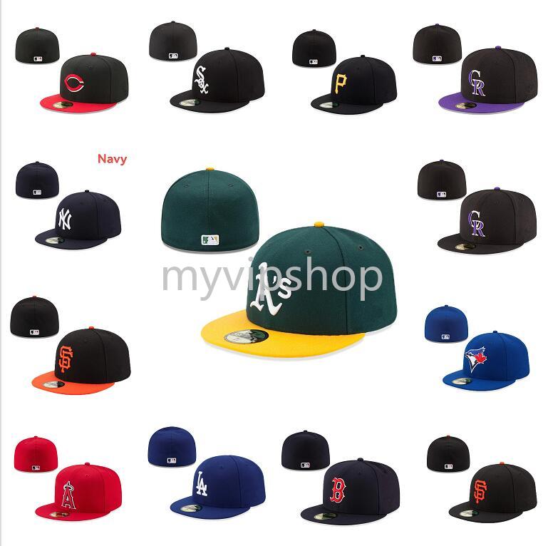 

Wholesale High Quality Men's Sport Team Fitted Caps Flat Brim on Field Hats Full Closed KC Red A Design Size 7- Size 8 Fitted Baseball Gorra