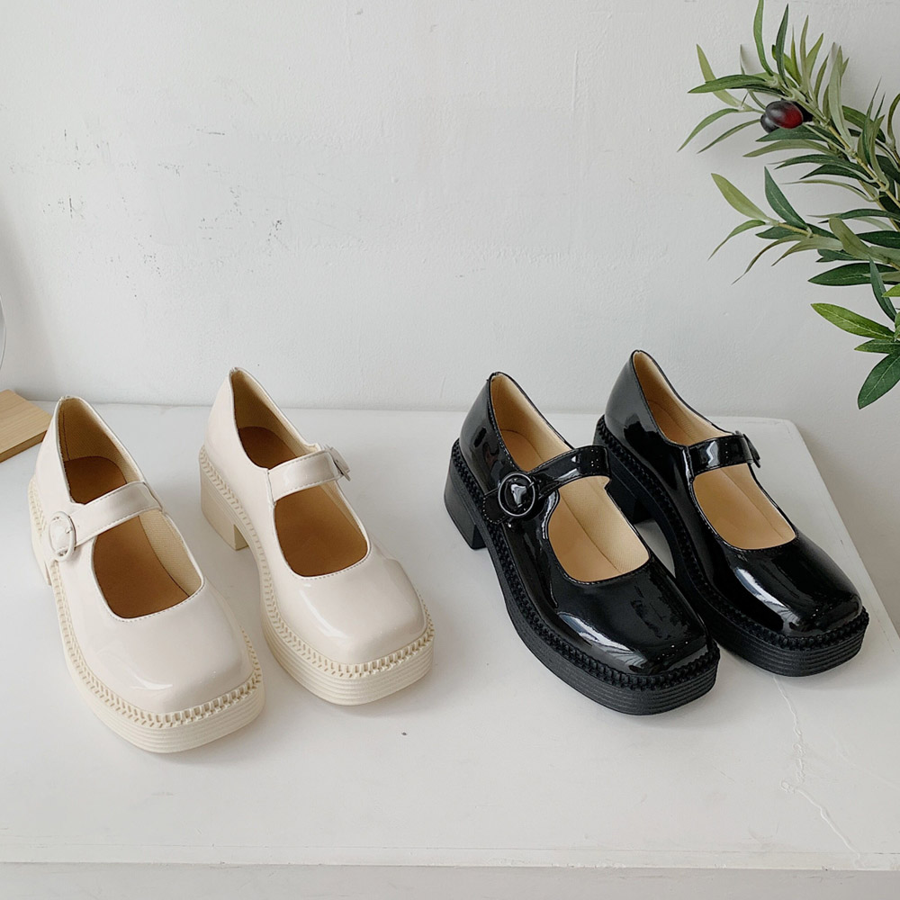 

Mary Jane shoes women low heels women lolita shoes Round Toe autumn casual ladies shoes student party zapatos de mujer, Black