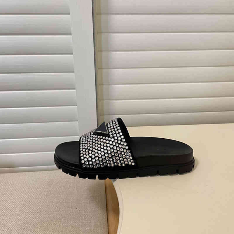 

Slippers Fenty Slides Flip Flops For Women Designer Sandals Leather Summer Flat Slipper Woman Fashion Beach Shoes 220812, Pshoe black