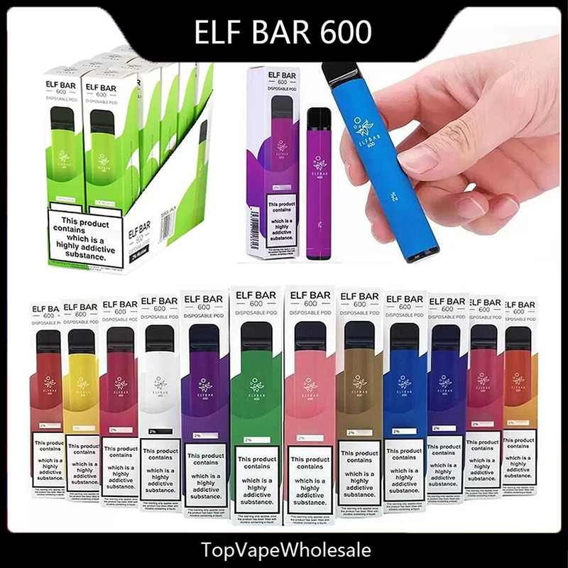 

Elf Bar Disposable Electronic Cigarettes 600 Puffs Device Vape 2% 550mah E Cigarette 3.2ml Pod Prefilled Cartridge Vape Stick Pen Fast Send