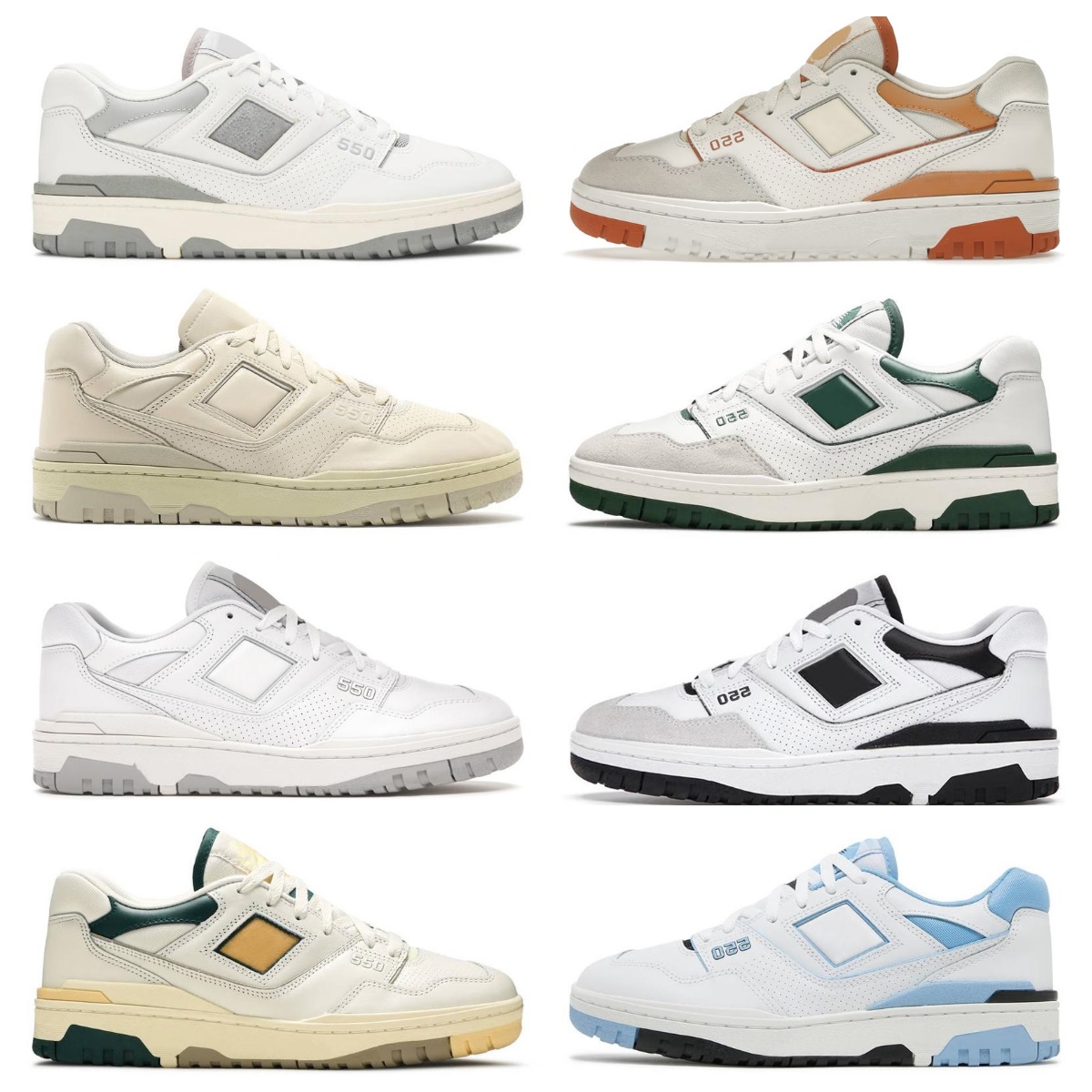 

White Green B550 Casual Shoes Mens Women 550 Yellow Rich Paul Grey Red Sea Salt Black Syracuse Burgundy Au Lait University Navy Blue UNC Designer Trainers Sneakers, Bubble package bag