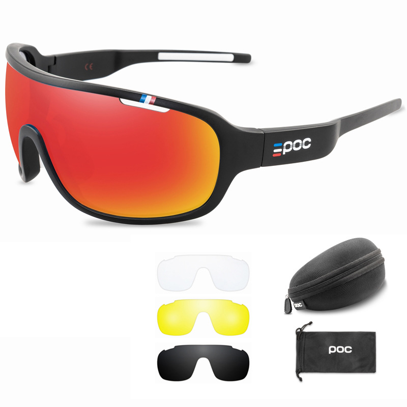 

4 Lens POC France MTB Eyewear Special xBike Sport Sunglasses MTB Eyewear Men Women Cycling Glasses