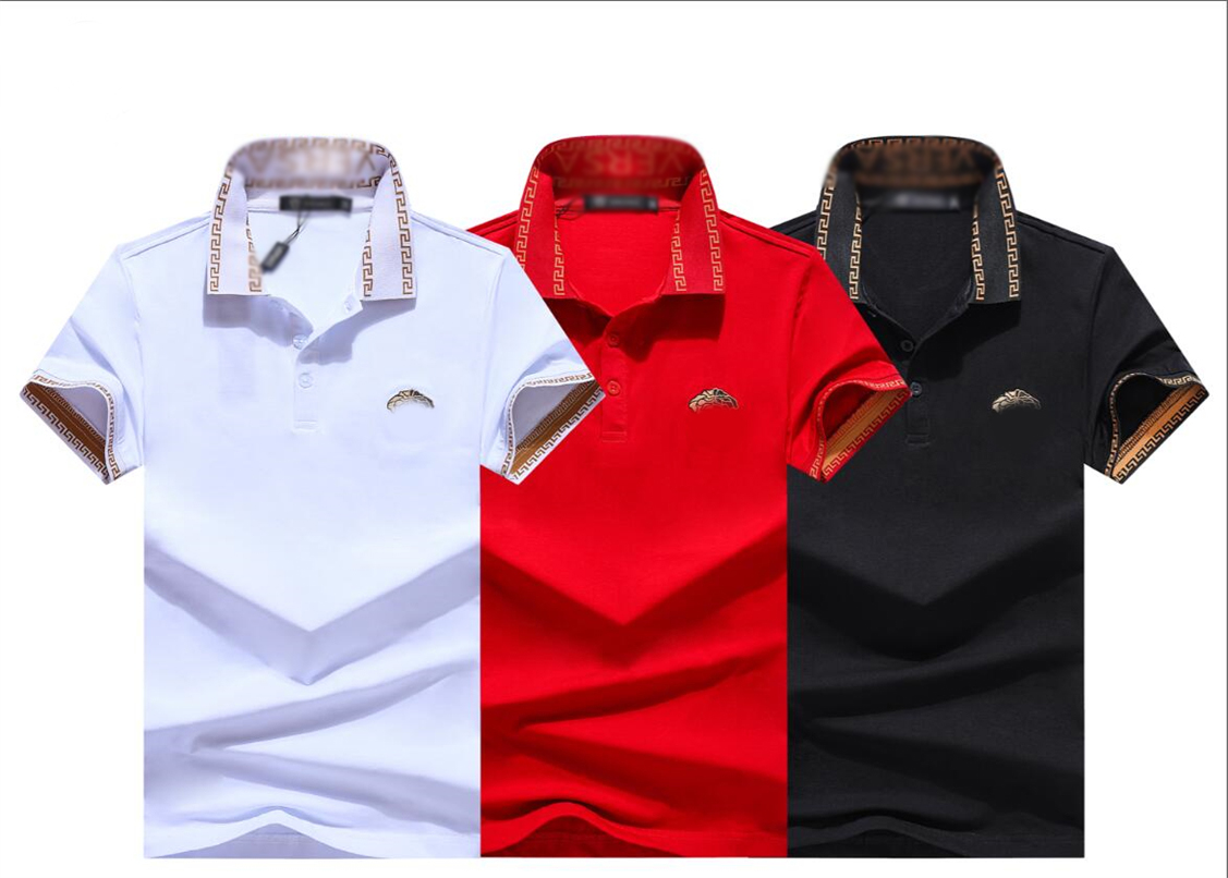 

2022 Summer brand clothing Luxury Designer Polo Shirt Mens Casual Fashion D letter print embroidered T-shirt High Street#060, Red