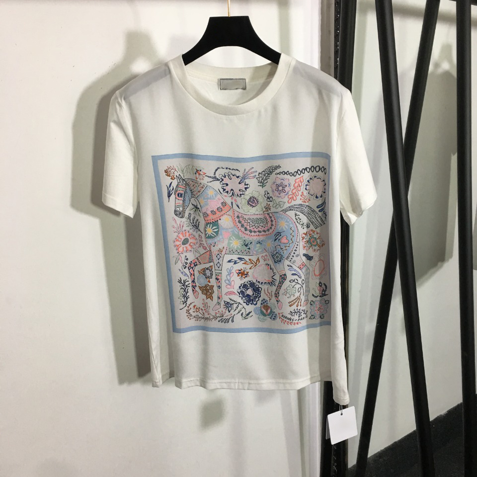 

designer womens sequins t-shirt embroidery t shirt cotton manche longue homme sport t shirts women Loose soft fabric SML new spring female top clothing tops tees, 03