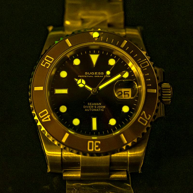 

Wristwatches Sugess Mechanical Watch Sapphire Genuine Seagull 2824 Movement 904L Stainless Steel Automatic Men 200m WaterproofWristwatches