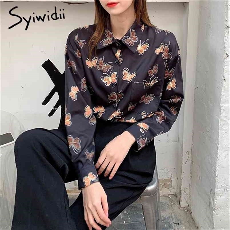 

Women Shirts Tops Turn Down Collar Long Sleeve Blouse Korean Fashion Spring Ladies Button Up Shirt 210607, 6126