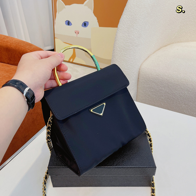 

Pravda Prade Prads Luxury Designer Fashion bags womens cross body canvas shoulder lady chains purses Composite Chest Tote messenger hobo high quality MMZ1, Box