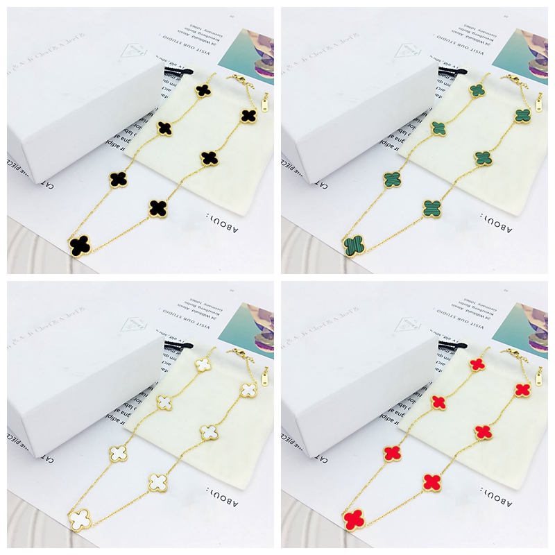 

Luxury Design Titanium Steel Cute 4 Leaf Clover Pendant Necklace Jewelry for Women Gift