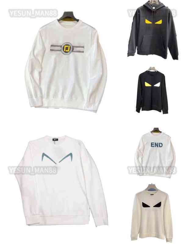 

Designer Luxury Fends Classic Fende Hoodie Sweater Fashion Mens and Womens Ff Little Monster Eye Matching Casual Coat Pure Cotton Hooded Sweater Jacket, 21