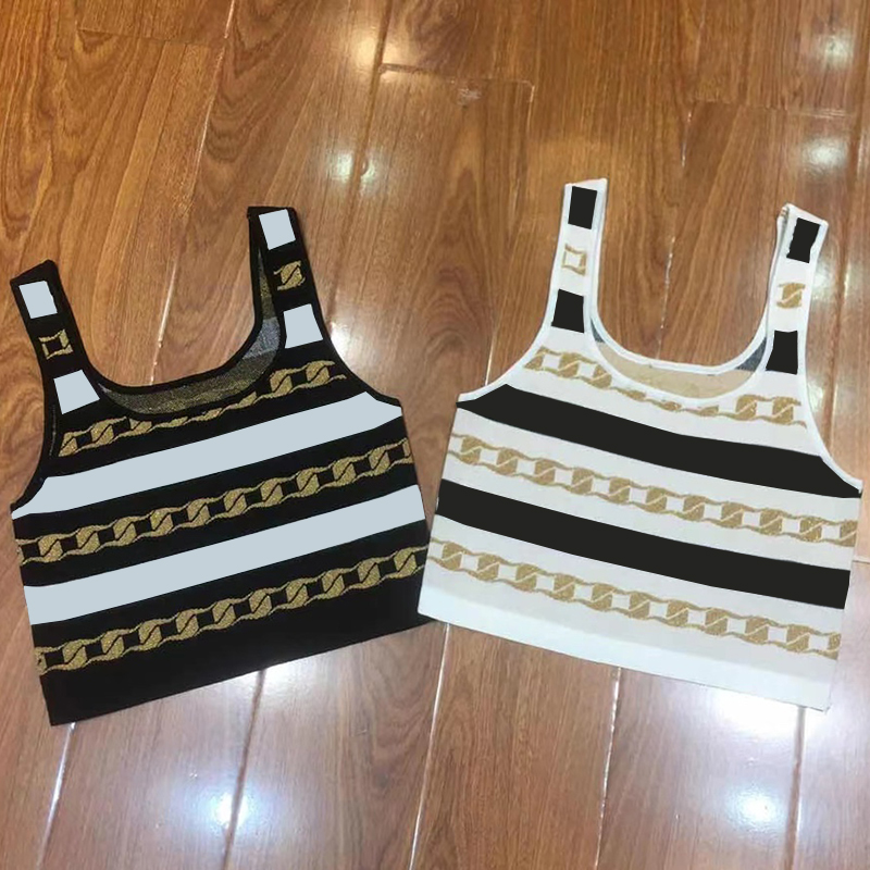 

High Elasticity Vests Tanks 2 Colors Vest Tops Fashion Letter Embroidery Tee Personality Sleeveless Designer Tee Clothing, Black