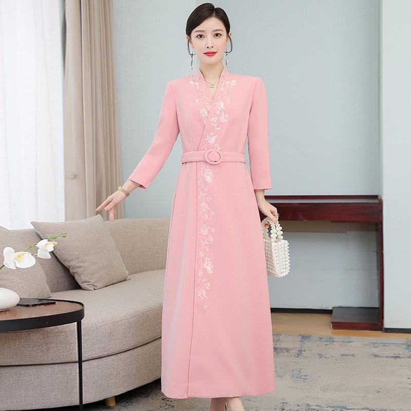 

Ethnic Clothing Women Retro Chinese Traditional Dress Winter Cheongsam Female Lady Improved Aodai Robe Casual Tang Suit Coats 12902Ethnic