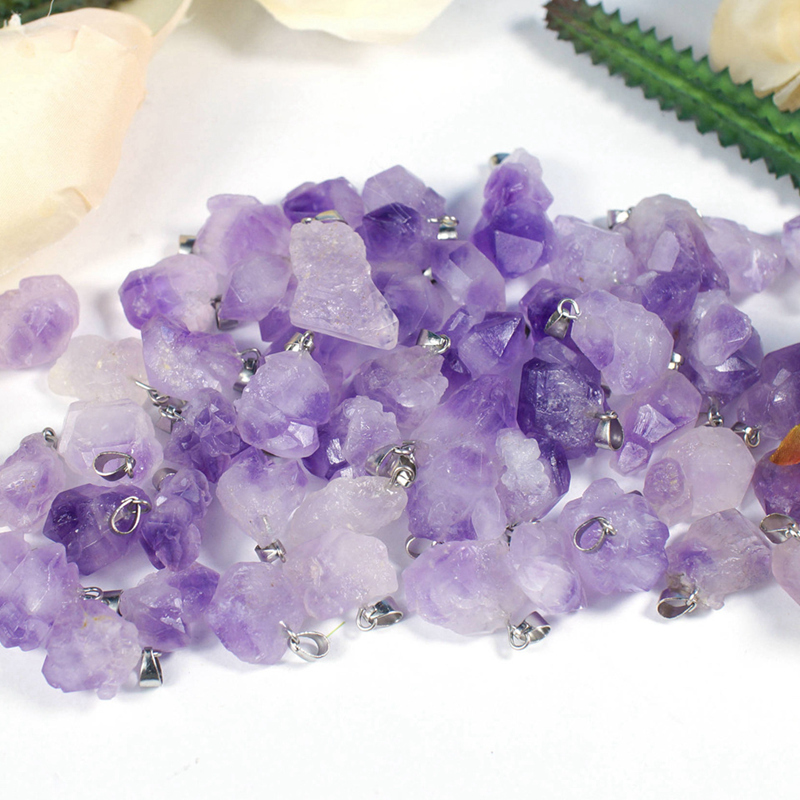 

Crystal Charm, Gemstone Pendant, Raw Chakra Stones, Crystal Cluster, Healing Quartz Charms for Necklace Earring Bracelet Jewelry Making