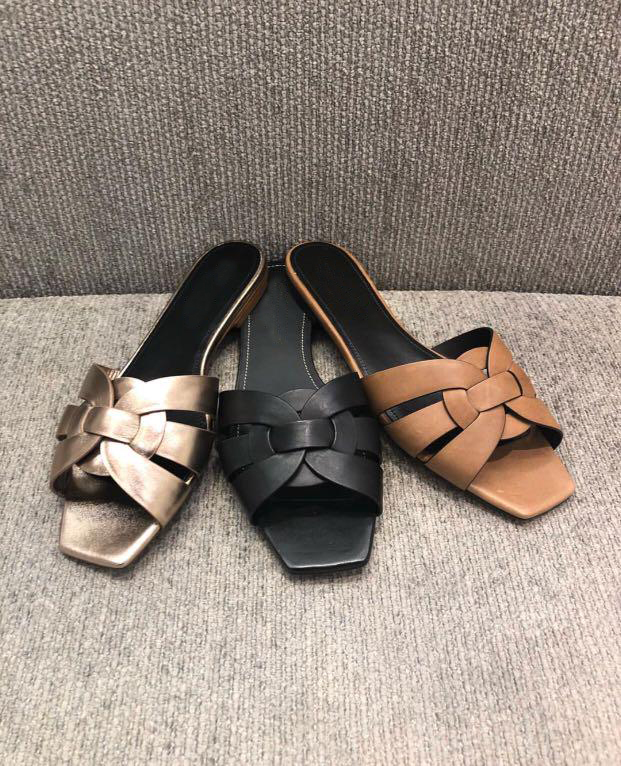 

Luxury brands women shoes summer sandal high heels Tribute slipper slide sandals patent leathers wedding party dress pumps with box