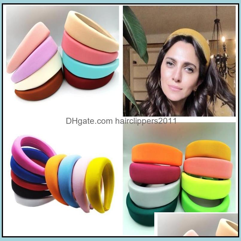 

Hair Accessories Tools Products Pure Band Sponge Ring Headband Candy Color Flannel Scrunchie With Mti-Color Jewelry Handmade Fzp230 Drop D