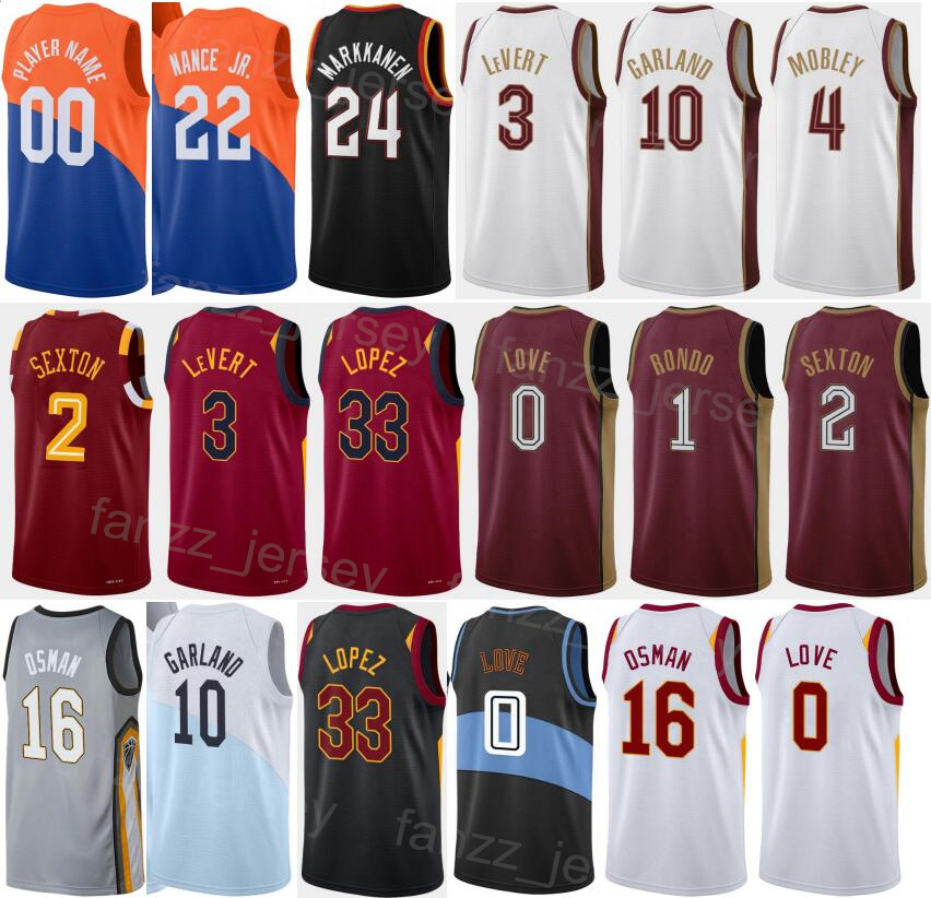 

Print City Association Basketball Edition Kevin Love Jersey 0 Isaac Okoro 35 Robin Lopez 33 Caris LeVert 3 Raul Neto 19 Ochai Agbaji 30 Lauri Markkanen 24 Men Woman, White