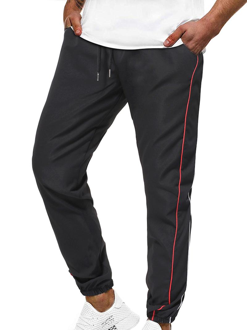 

Men's Pants Autumn Men Fashion Casual Sports Joggers Clothing Solid For Loose Cargo Male, Black