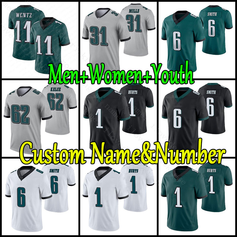 11 A.J. Brown 1 Jalen Hurts Jersey Football DeVonta Smith Miles Sanders Mailata Jerseys Jason Kelce Darius Slay Jr Fletcher Cox Haason Reddick Ja