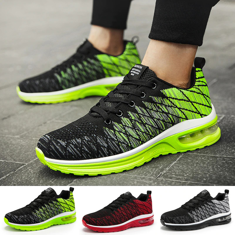 

Couple Running Shoes Fashion Breathable Outdoor Male Sports Shoes Lightweight Sneakers Women Comfortable Athletic Footwear 220318, Black