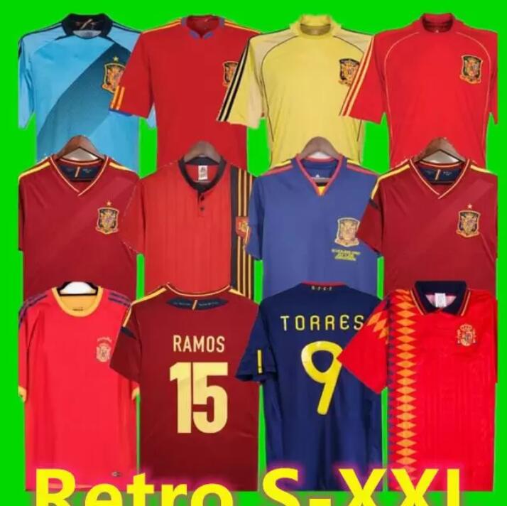 

final 10 Spain retro jersey 96 94 RAUL XAVI Hierro LUIS ENSRIQUE ALONSO Caminero Iniesta DAVID VILLA PIQUE David Villa TORRES 08 12 02 Guerrero Guardiola RAMOS R.HIERRO, 2012 home jersey