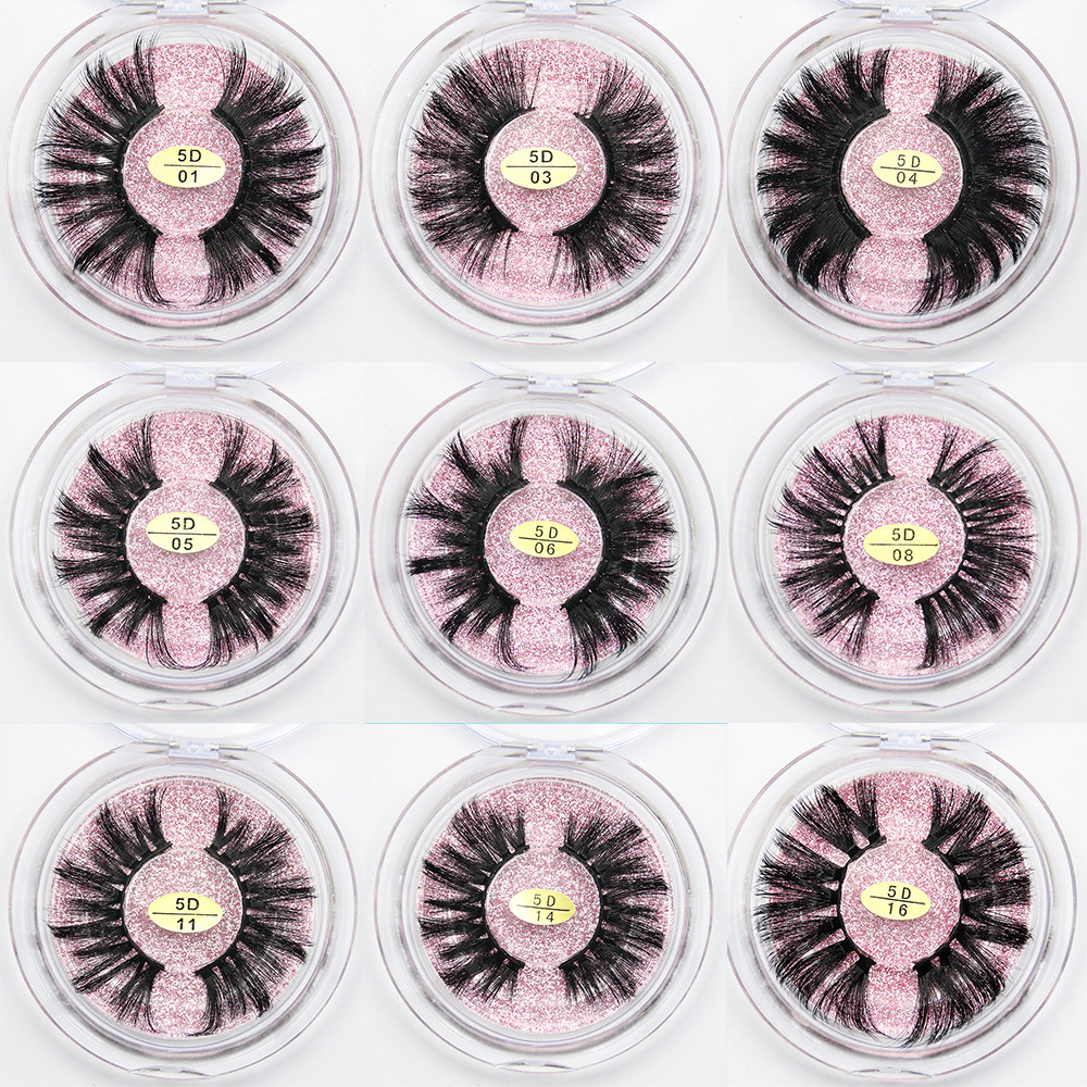 Eyelashes 25mm Thick Long Eye Lashes Natural Faux Mink Eyelash Make Up Tools Fluffy Fake Lash Wholesale In Bulk-image-759090236