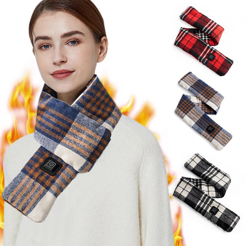 

Bandanas USB Heated Winter Scarf Men Women Adjust Temperature Electric Heating Scarves Thermal Neck Wrap Warmer Hiking Skiing Collar