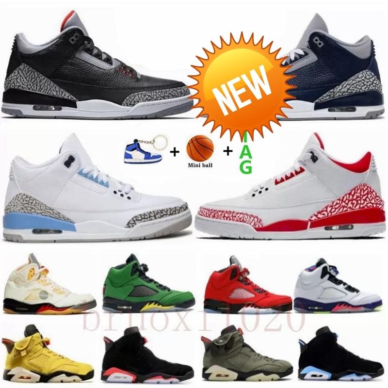 

2022 New Jumpman 3s Basketball Shoes 3 A Ma Maniere Rust Pink Pine Green Midnight Navy Racer Blue Unc Laser Orange Varsity Royal Cement, 19