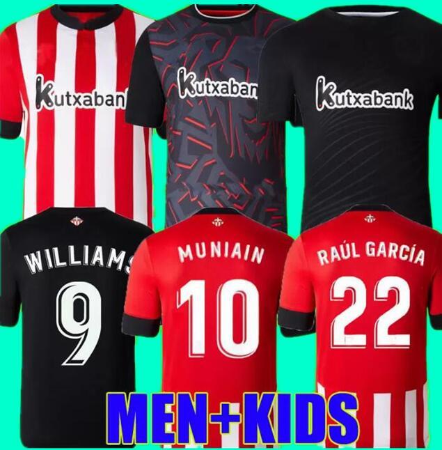 

22 23 Club Soccer Jerseys BERENGUER 2022 2023 Athletic Bilbao WILLIAMS Football Shirt RAUL GARCIA VILLALIBRE Camiseta Sancet Third GK Black UNAI SIMON Away, 22/23 gk kids