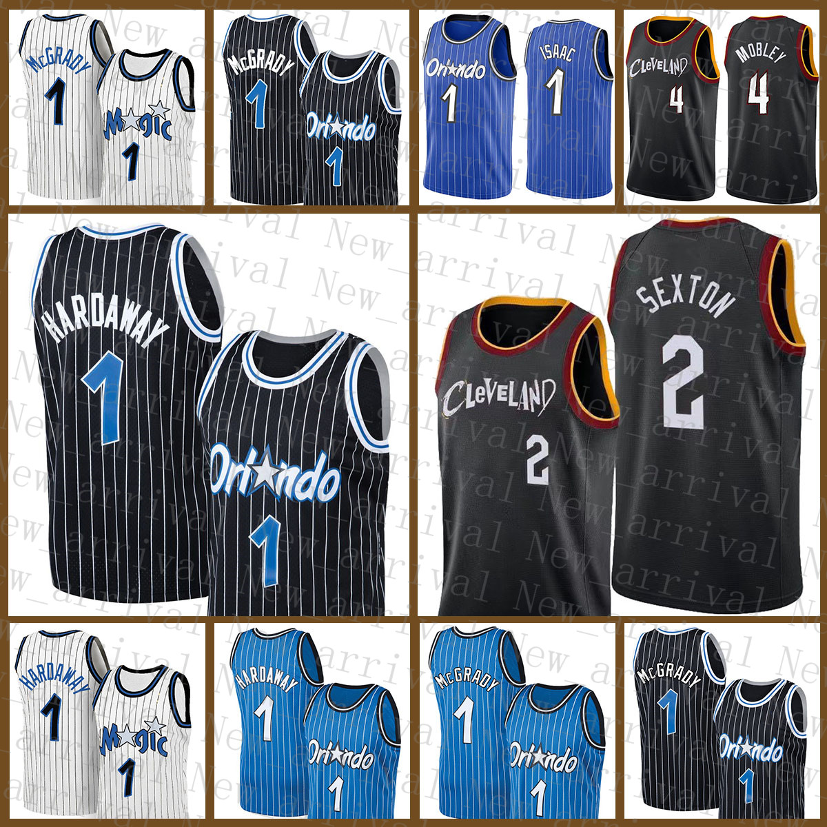 

Cleveland''Cavaliers''Men Orlando''Magic''Men 1 Collin Sexton Evan Mobley Basketball Jersey 2 4 Penny Hardaway Tracy McGrady 124