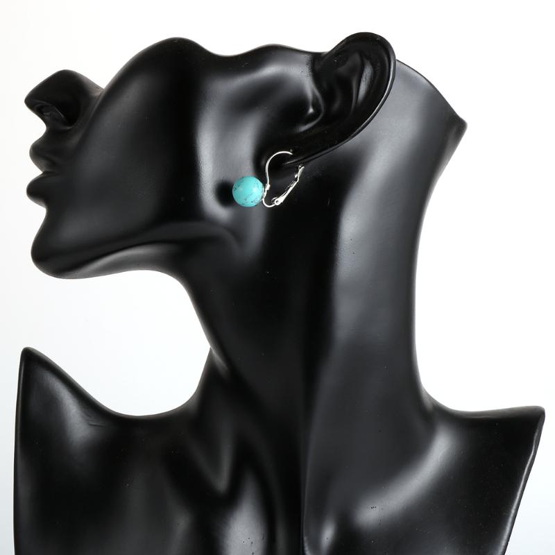 

Dangle & Chandelier Fashion Natural Gem Stone French Earring Hoop 10mm Small Simple Charm Lapis Lazuli Turquoises Stud Earrings For WomenDan