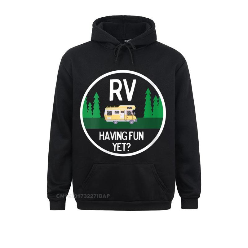 

Men' Hoodies & Sweatshirts Womens Funny RV Having Fun Yet For Camping Roadtrips O-Neck Hoodie 3D Printed Latest Man Custom Clothes, Black