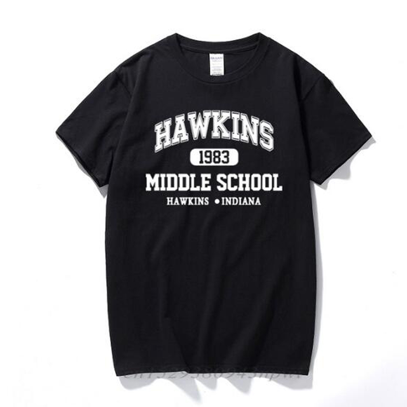 

Stranger Things 4 Hawkins High School Short Sleeve T Shirt Women Men Aesthetic Graphic Tshirt Cotton Tees Oversized Clothes, 004