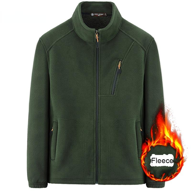 

Men' Down & Parkas Men Autumn Windproof Thick Warm Windbreaker Parka Bomber Jacket Winter Soft Fleece Fashion Multi-ZipMen, Gray