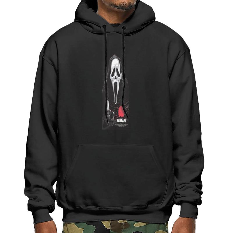 

Men' Hoodies & Sweatshirts Scream Horror Movie Halloween T Ghostface Anime Oversized Hoodie Man Women Streetwear Men, Gray