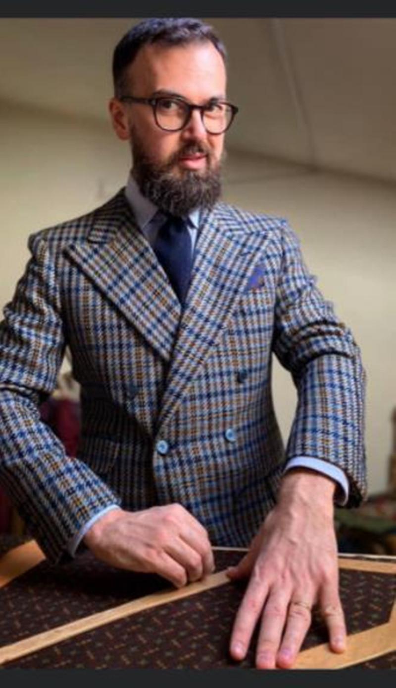 

Men's Suits & Blazers One Piece Blazer Plaid England Style Costume Homme Formal Wedding Business Causal Prom Daily Tailor-Made, Gray