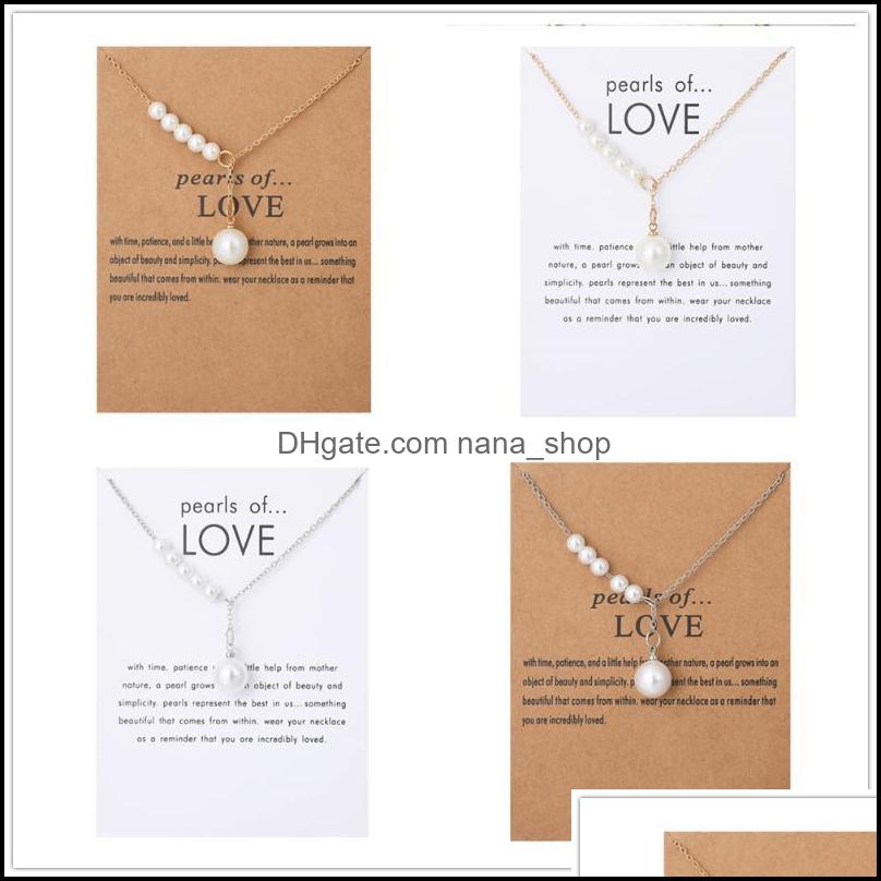 

Pendant Necklaces Pendants Jewelry Trendy Alloy Cute Elegant Wish Luck Pearls Of Love Sister For Women F Dhinm