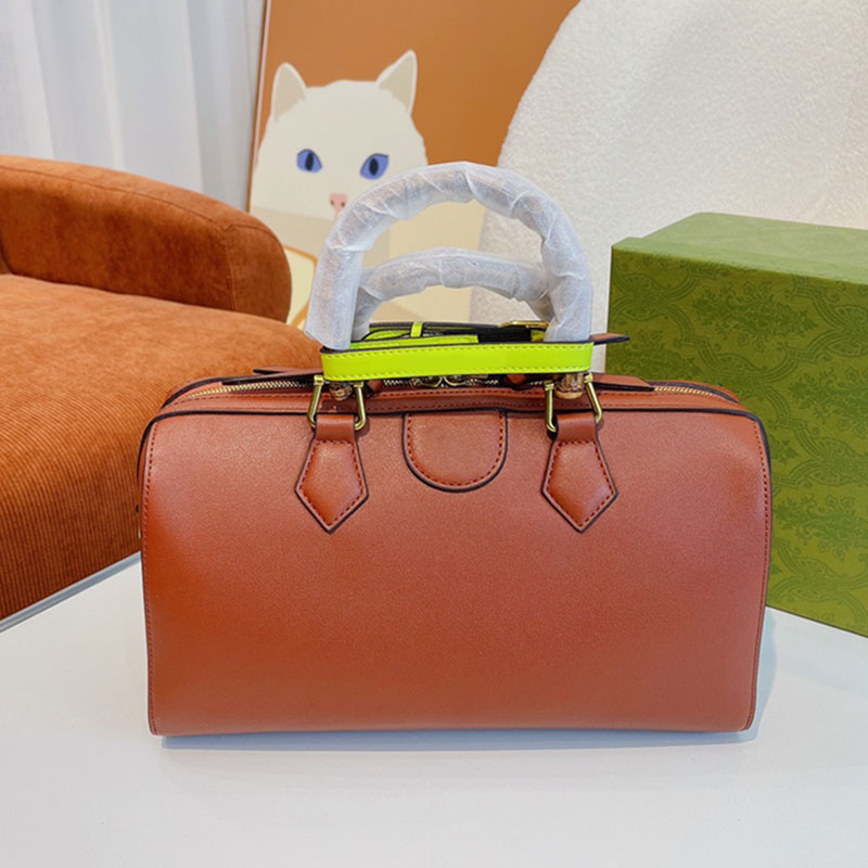 

Bamboo Tote Bag Shoulder Cross Body Bags Women Genuine Leather Handbag Purse Zipper Closure Metal Hardware Letter Removable Adjustable Shoulder Strap 6 Colors, Black