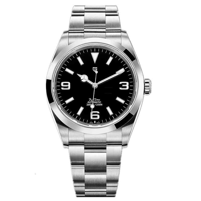 

Wrist watch PAGANI DESIGN New NH35 Men Mechanical Watch AR Sapphire Glass Automatic For Stainless Steel Sports Waterproof es, Steel black