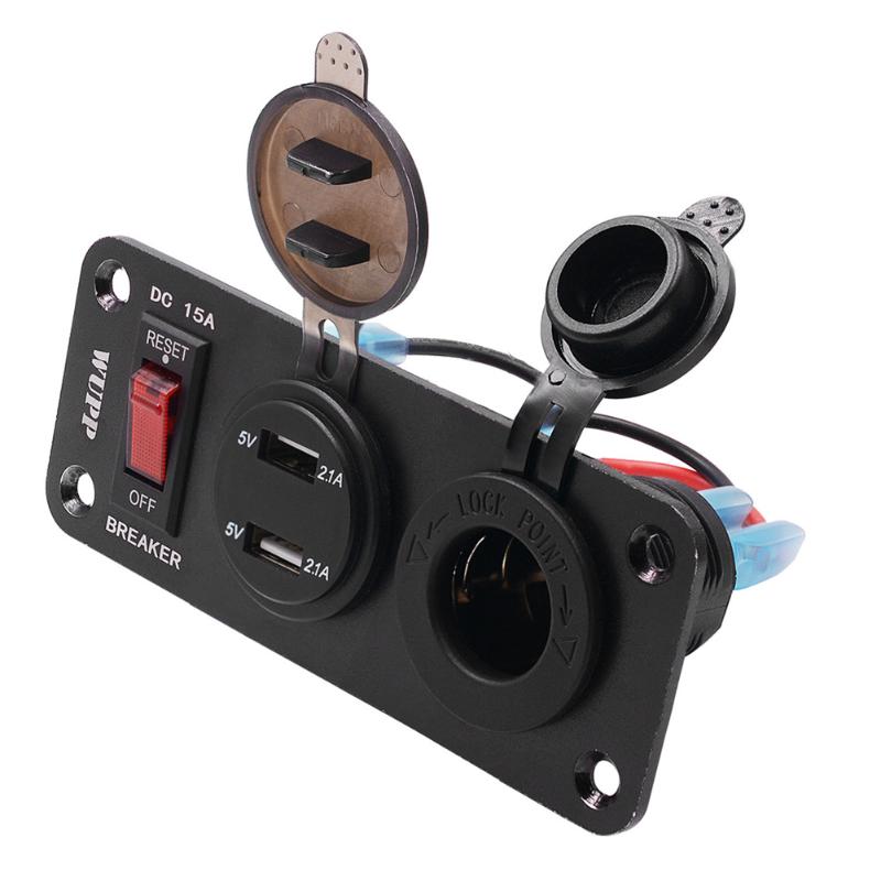 

Car Organizer Durable Switch Panel Charger Socket Environmental Power-off ProtectionCar