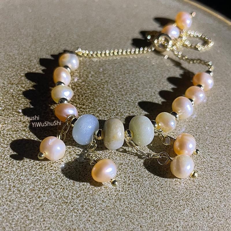 

Charm Bracelets Freshwater Pearl Bracelet Baroque Natural Pendant Jewelry For WomenCharm