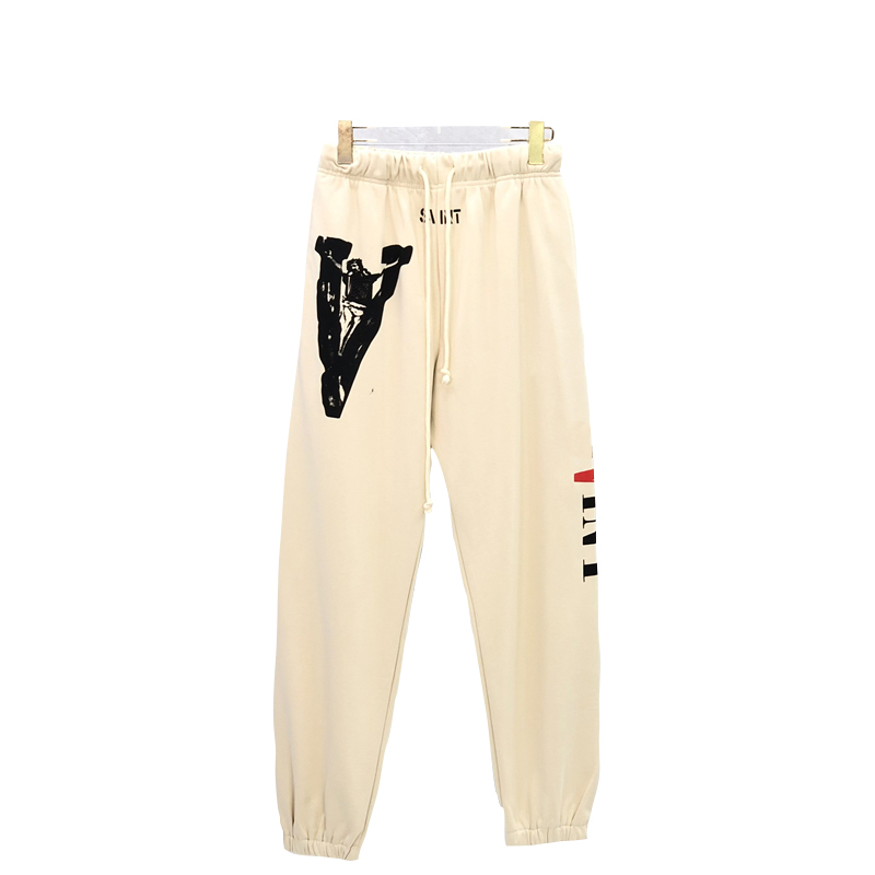 

22fw Autumn Winter Men Women Printed Terry Pants Letter Logo Fashion Pluse Size Clothing, Apricot