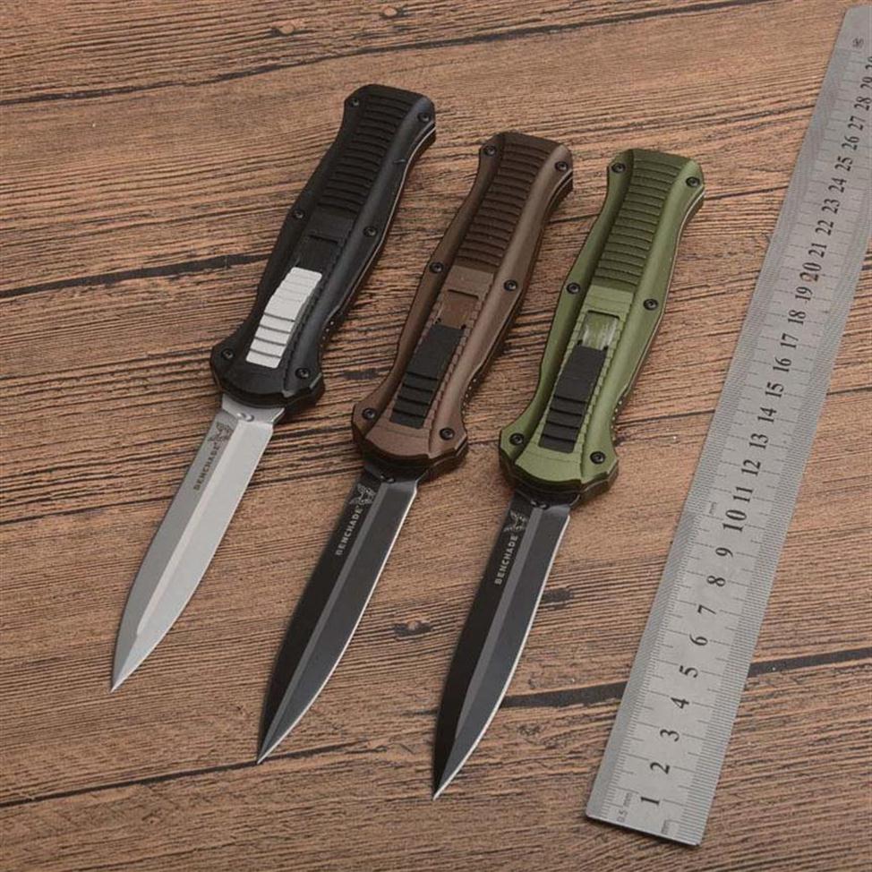 

Benchmade BM 3300 knife D2 Automatic Knives Aviation aluminum gold material Handle BM535 810BK 7500 7800 940 Pocket Knife257Z296n