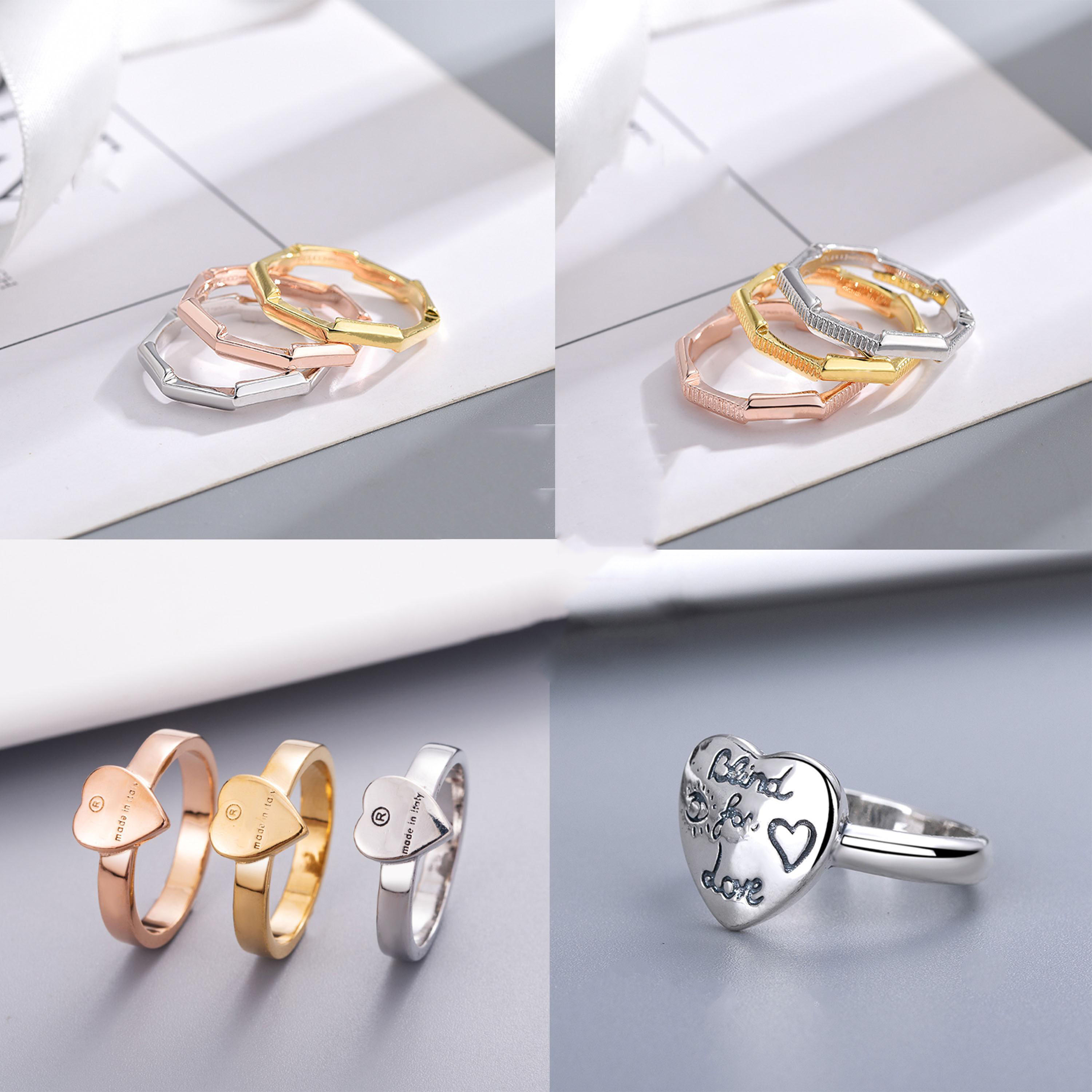 Bagues de designer Femme Homme Lien pour aimer Beart Bague EnaMel Marque Femmes Circlet Fashion Bijoux Aveug pour Loves Anneaux