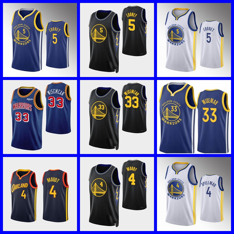 

Basketball Jersey Golden State''Warriors''men 33 James Wiseman 4 Moody Kevon 5 Looney Alen men women youth 0702, Nik