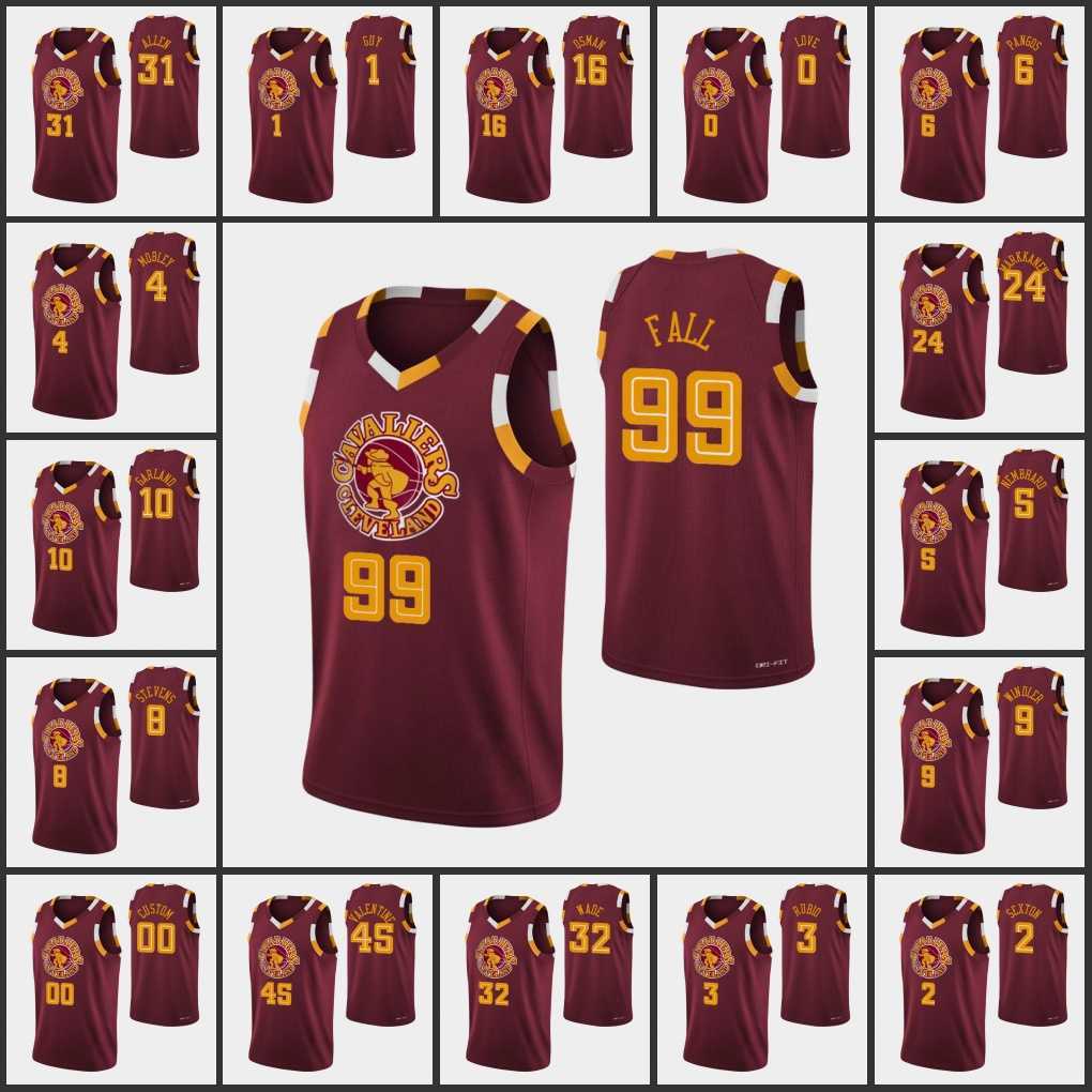 

Screen Print 75th Men Cleveland''Cavaliers''Darius Garland Tacko Fall Denzel Valentine Kevin Love Kyle Guy RJ Nembhard Custom City''Red