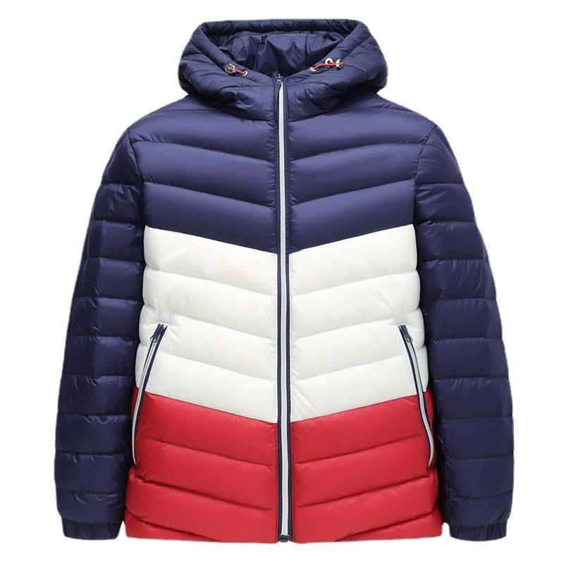 

Men's Plus Size Outerwear & Coats Winter Siyu 2022 Mens And Womens Couple 90 Velvet Hooded White Duck Down Jacket Color Matching Large CoatM, 9539/mens