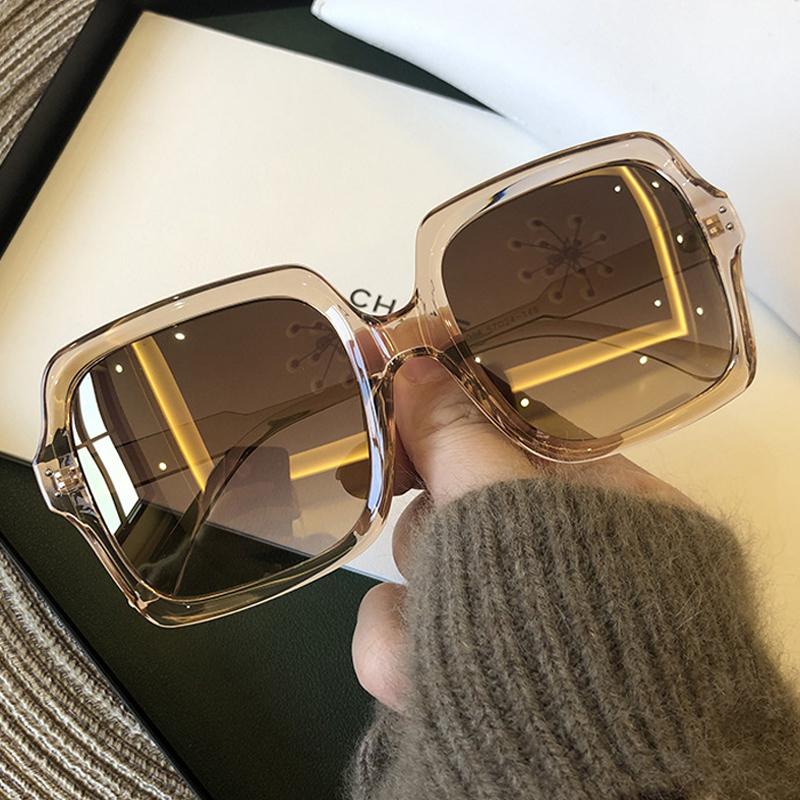 

Sunglasses Designer Women High Quality Big Frame Sun Glasses Female Fashion Retro Leopard Oculos Feminino Vintage SquareSunglasses