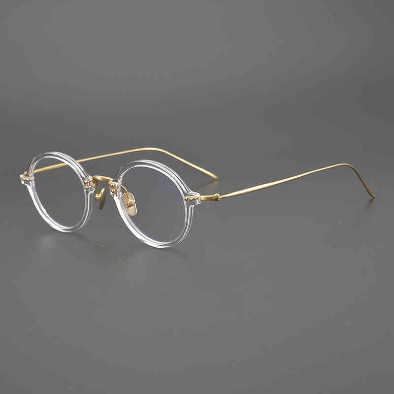 

Ultra light plate manual myopia frame men's and women's oval hawksbill color large face frame can be equipped with lenses