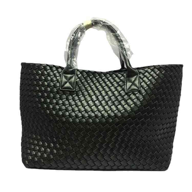 

Handbag Bottegas Venetas Woven women's winter star hand woven leisure one shoulder portable large capacity vegetable basket bag, White